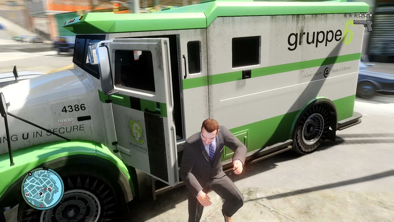 Grand Theft Auto IV - 6 Star Wanted Level - Securri cars heist