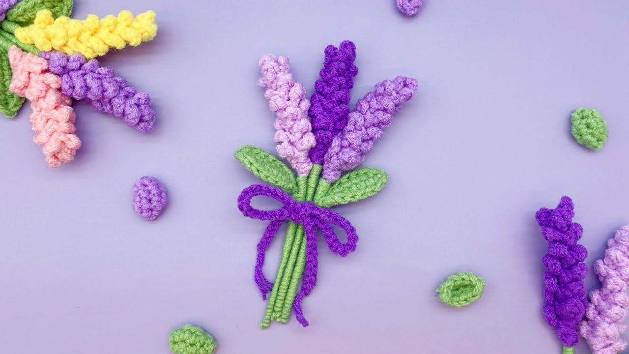 How to Crochet a Mini Lavender | Crochet Tutorial | US Term | for Advanced Beginner