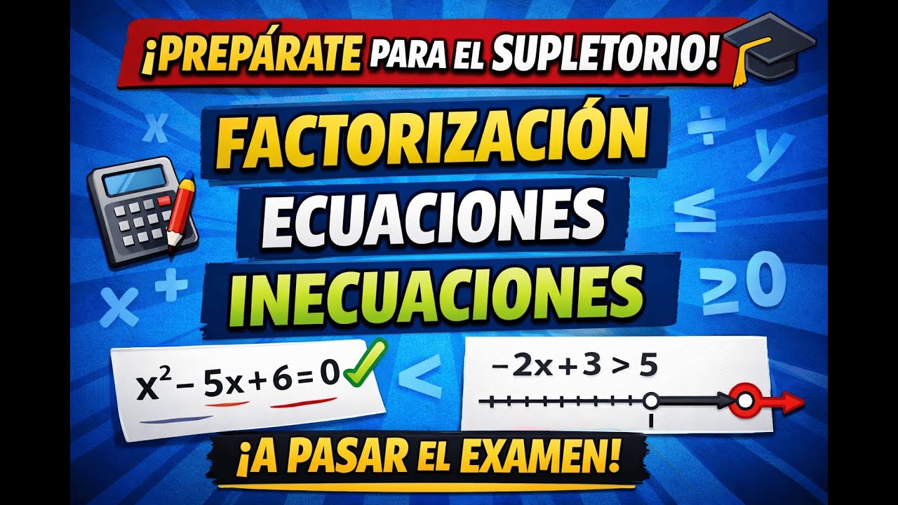 📘 Preparación para Supletorio – Factorización, Ecuaciones e Inecuaciones