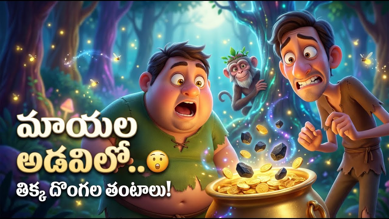మాయల అడవిలో.. 😲 | తిక్క దొంగల తంటాలు! | Telugu Kids Moral Story