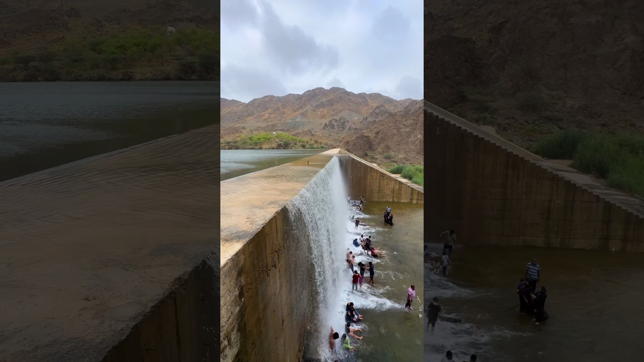 New Hidden Waterfall in UAE 🇦🇪🌊 Suhaila Dam in Hatta #dubai #exploredubai #visitdubai #hattadam