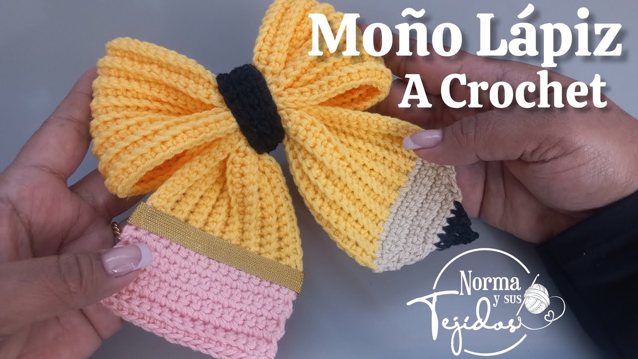 Moño Lapiz a Crochet #crochet #handmade