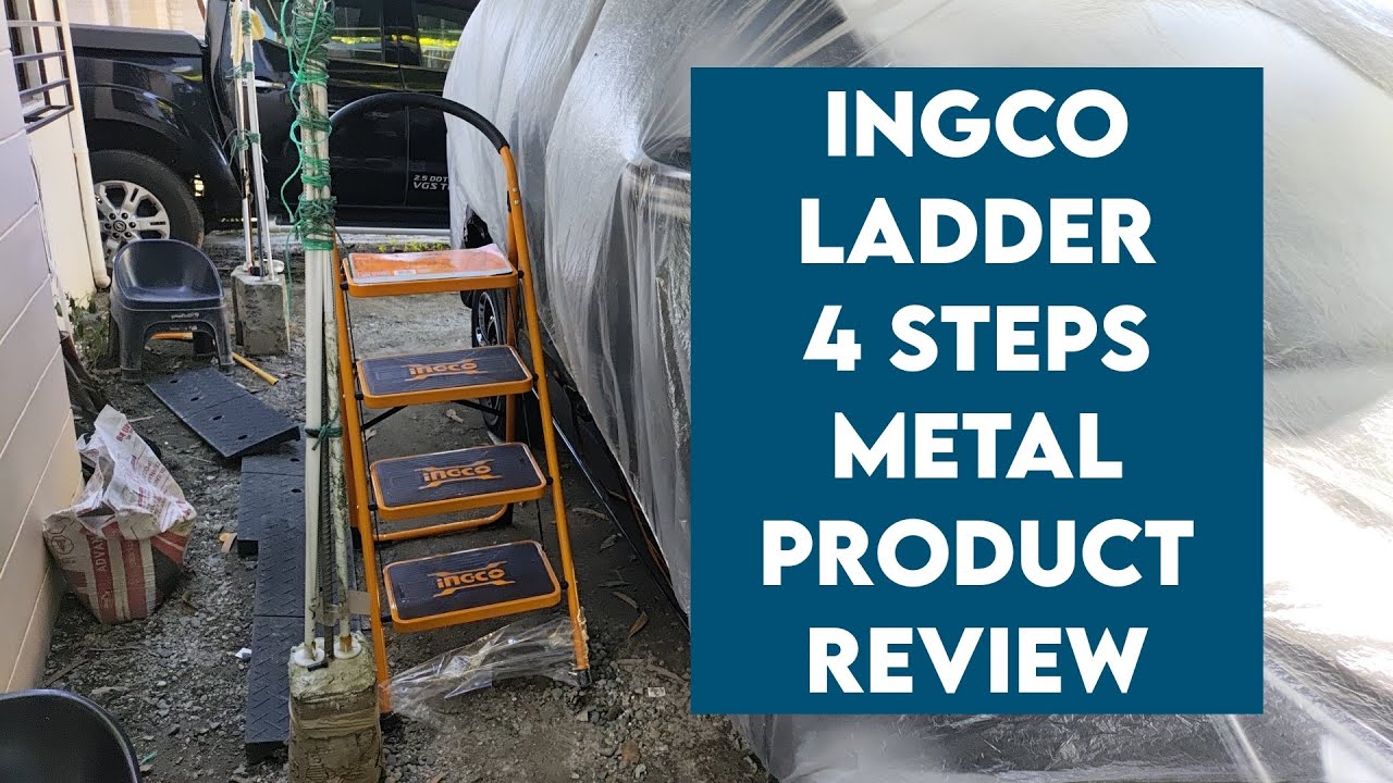 Ingco 4 steps Ladder Stairs Product Review and Unboxing Shopee Lazada Online products