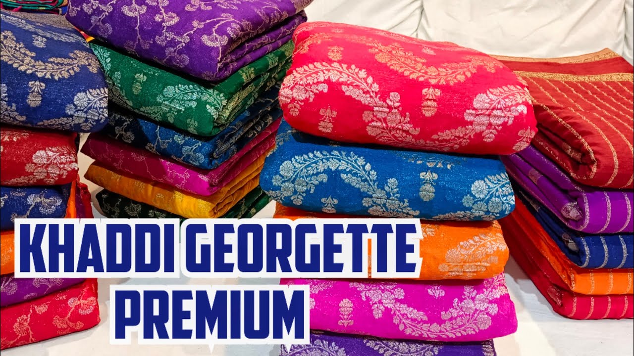 Khaddi Georgette Premium Quality Sarees | Direct from Factory at Manufacturing Price 😱😱 #sale #saree