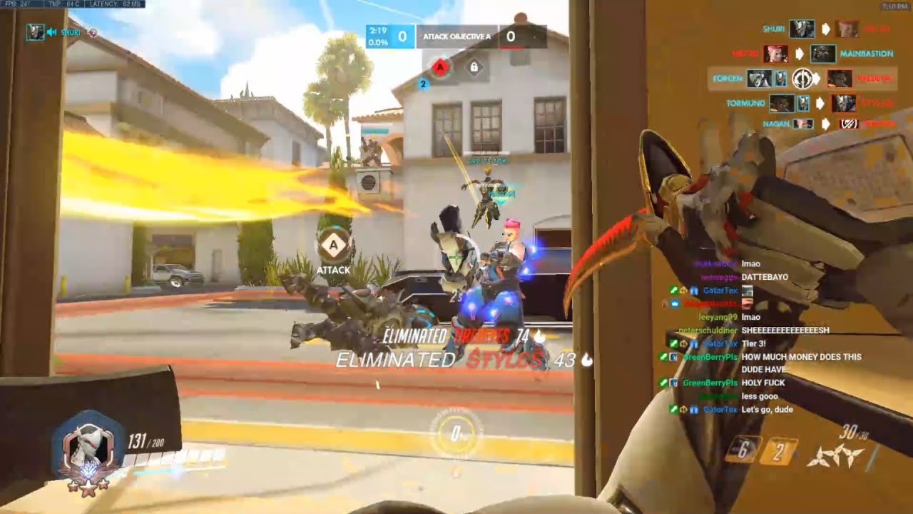 Overwatch Fastest Genji God Necros Showing His Gameplay Tricks