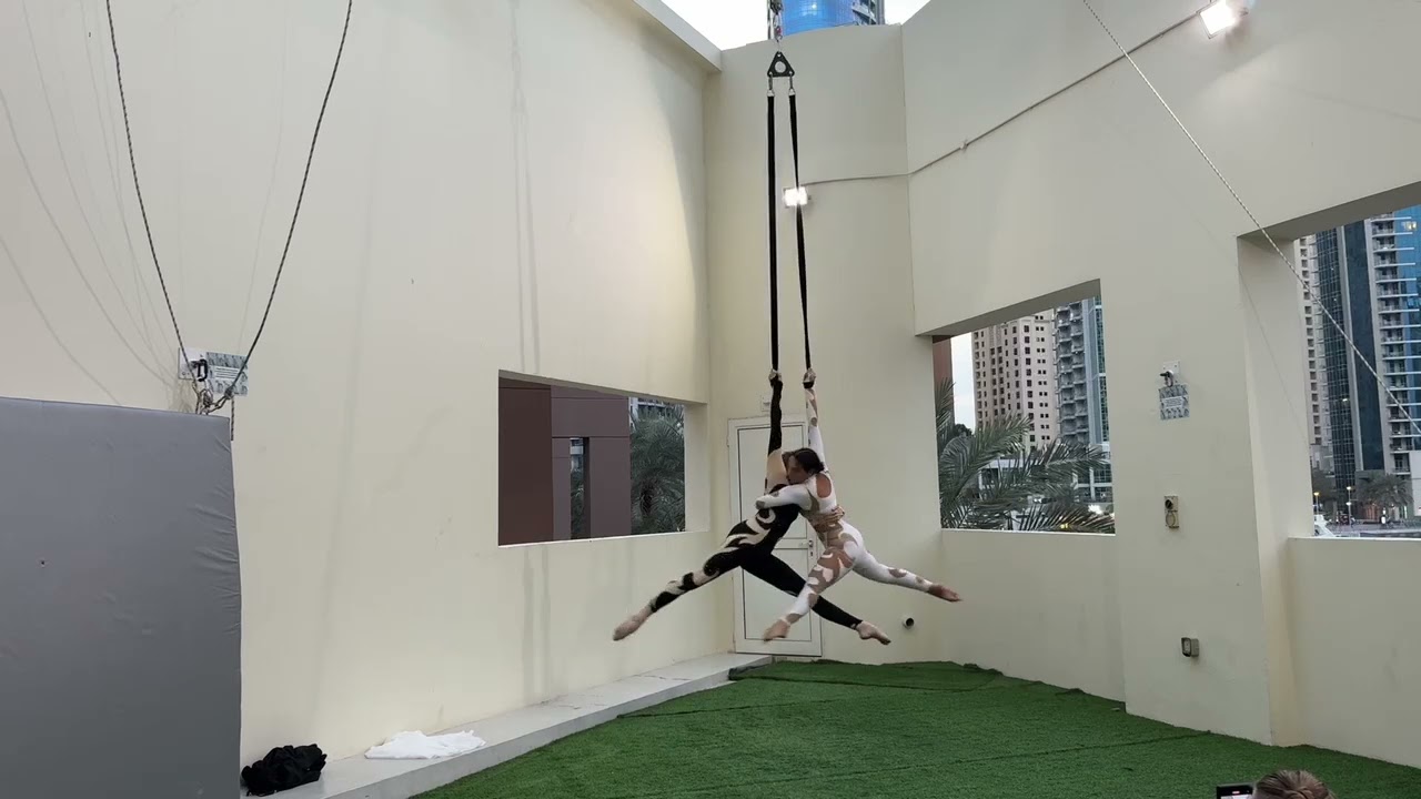 Pole Fit Dubai Student Showcase April 2025 - Aerial Loops Duo by Sasha & Bahar