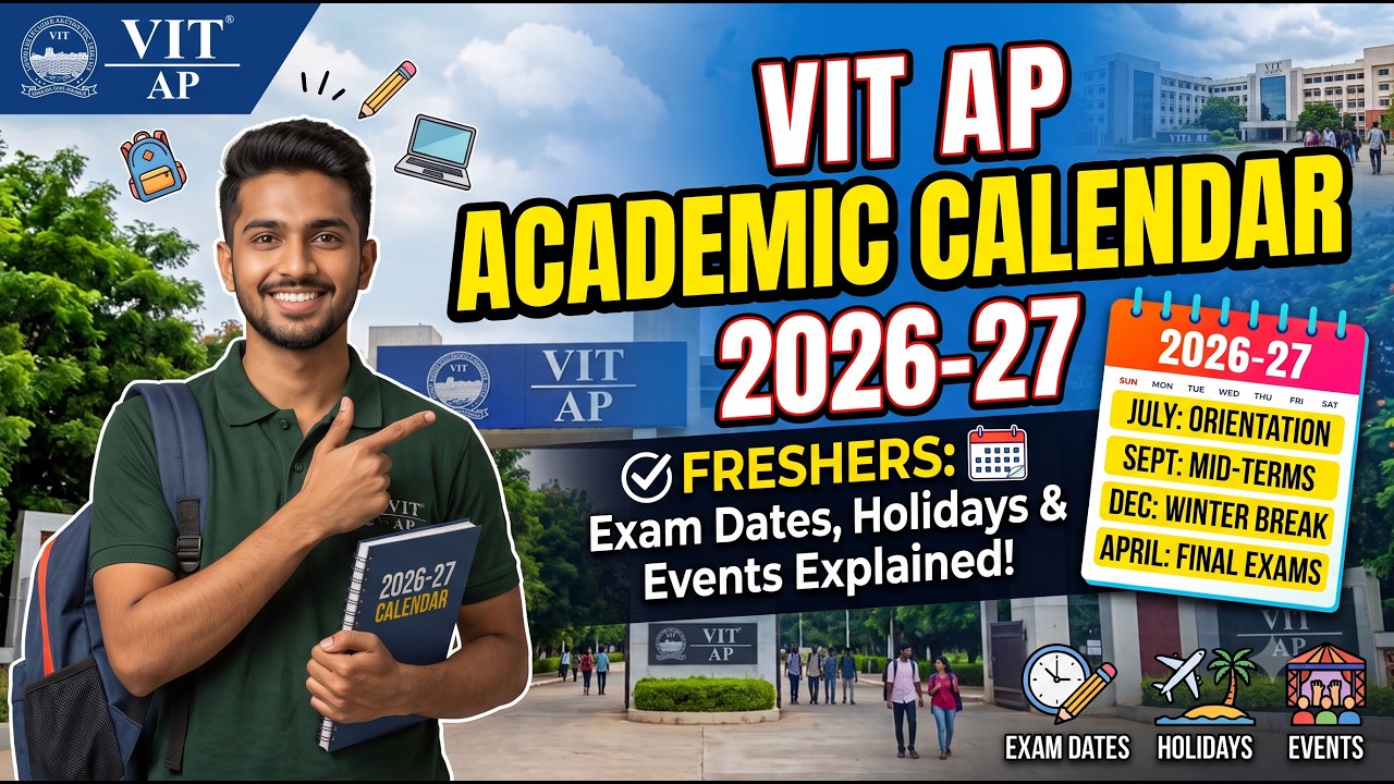 VIT Vellore AP Academic Calendar 2026-27 for Freshers | Exam Dates, Holidays & Events Explained