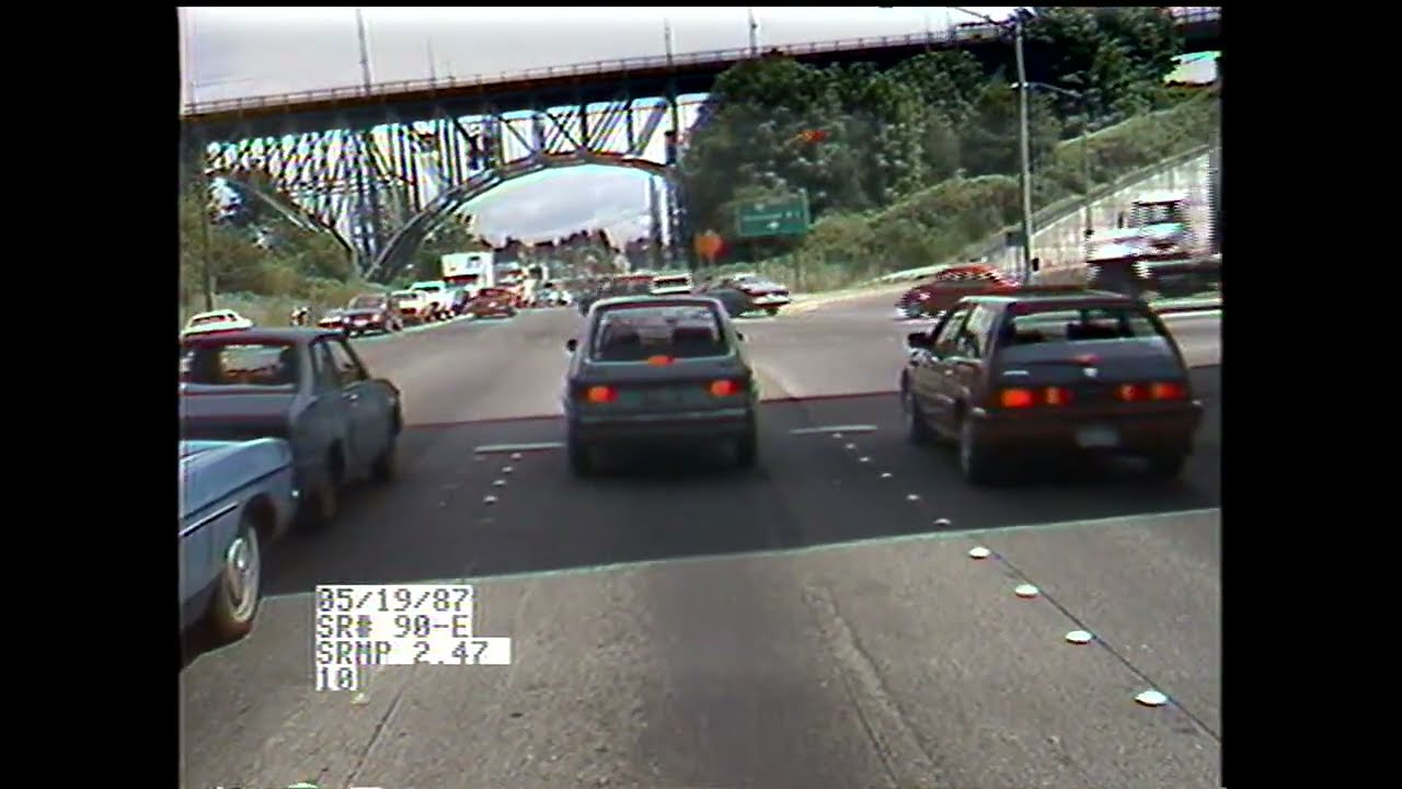 Driving On I-90 East/West In 1987 (Seattle, Bellevue, Issaquah)