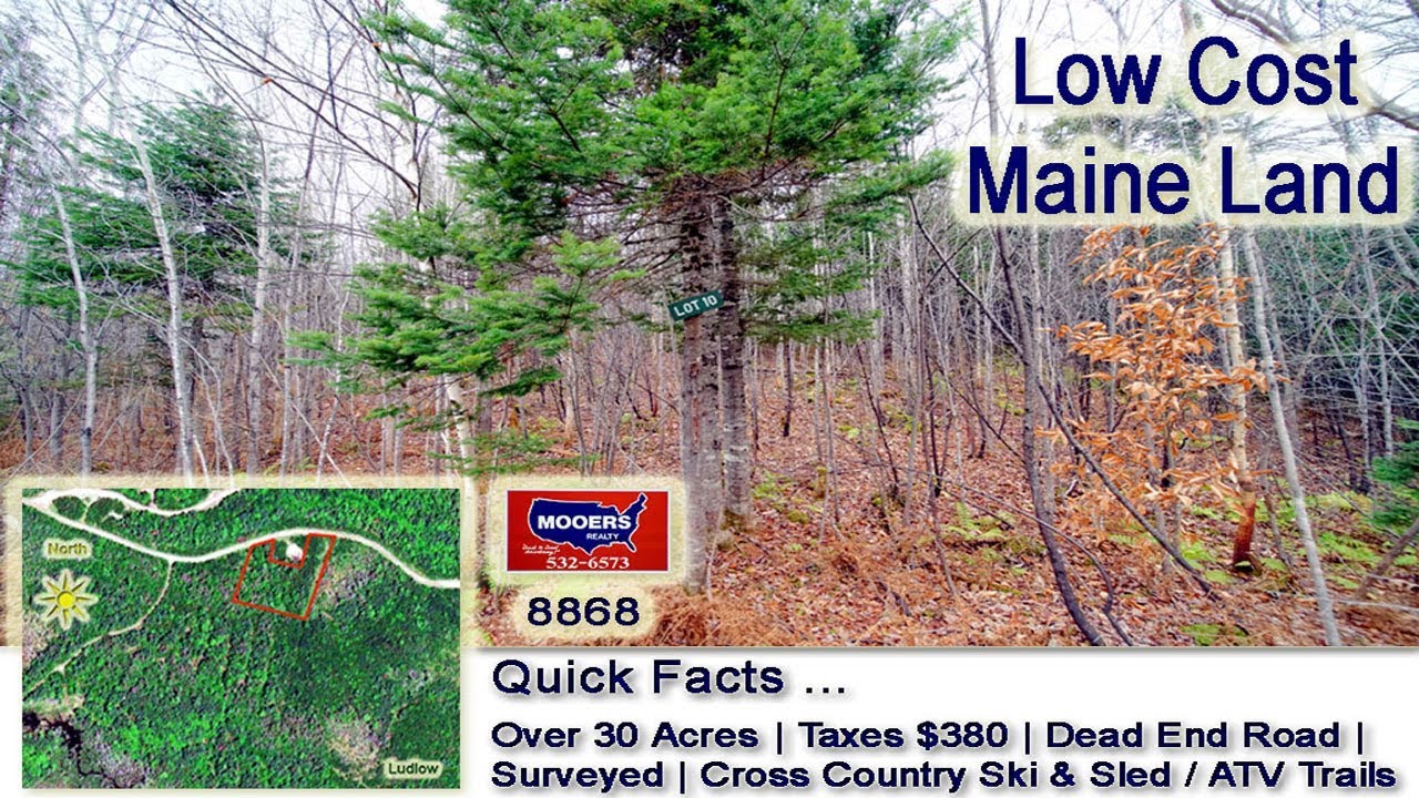 Inexpensive Land In Maine For Sale | Over 30 Acres MOOERS REALTY #8868