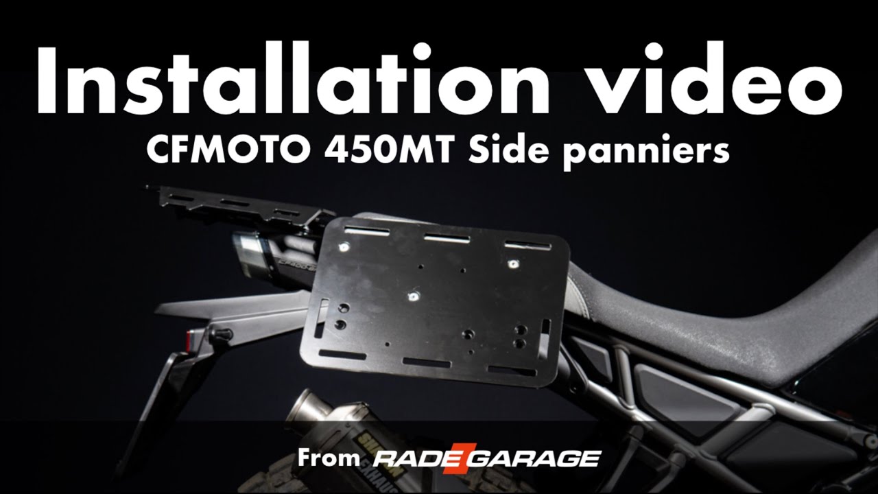 CFMOTO 450 MT Side panniers Installation video by RADE/GARAGE