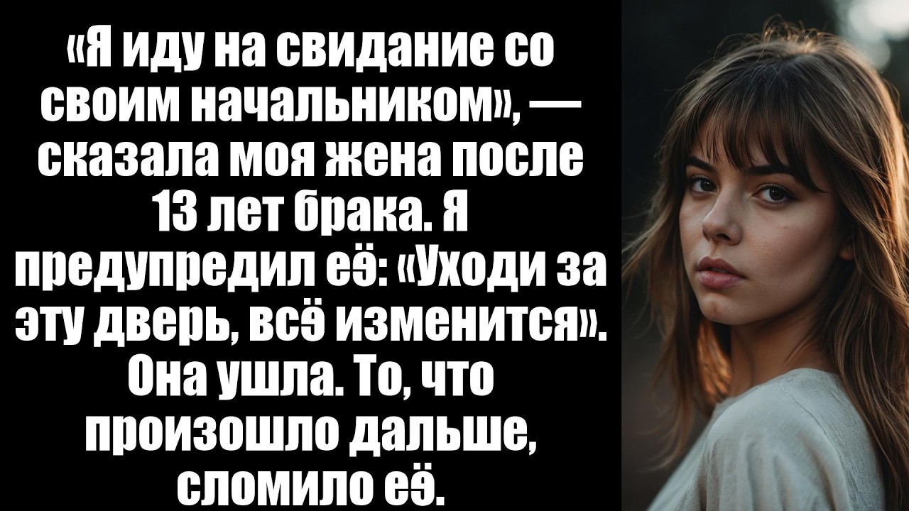 После 13 лет брака моя жена сказала: «Я встречаюсь со своим боссом». Я выбрал тихий уход.