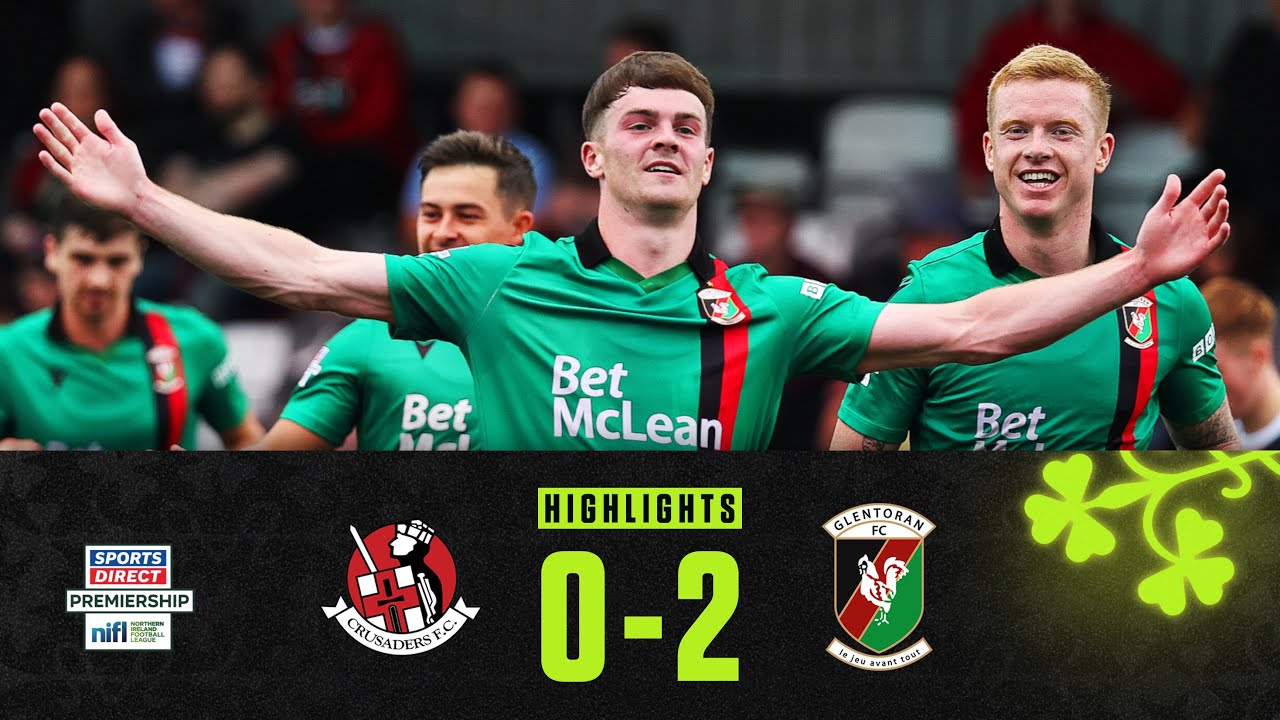 Glens win 4 in 4 and still YET to concede! | Crusaders 0-2 Glentoran | #SportsDirectPrem