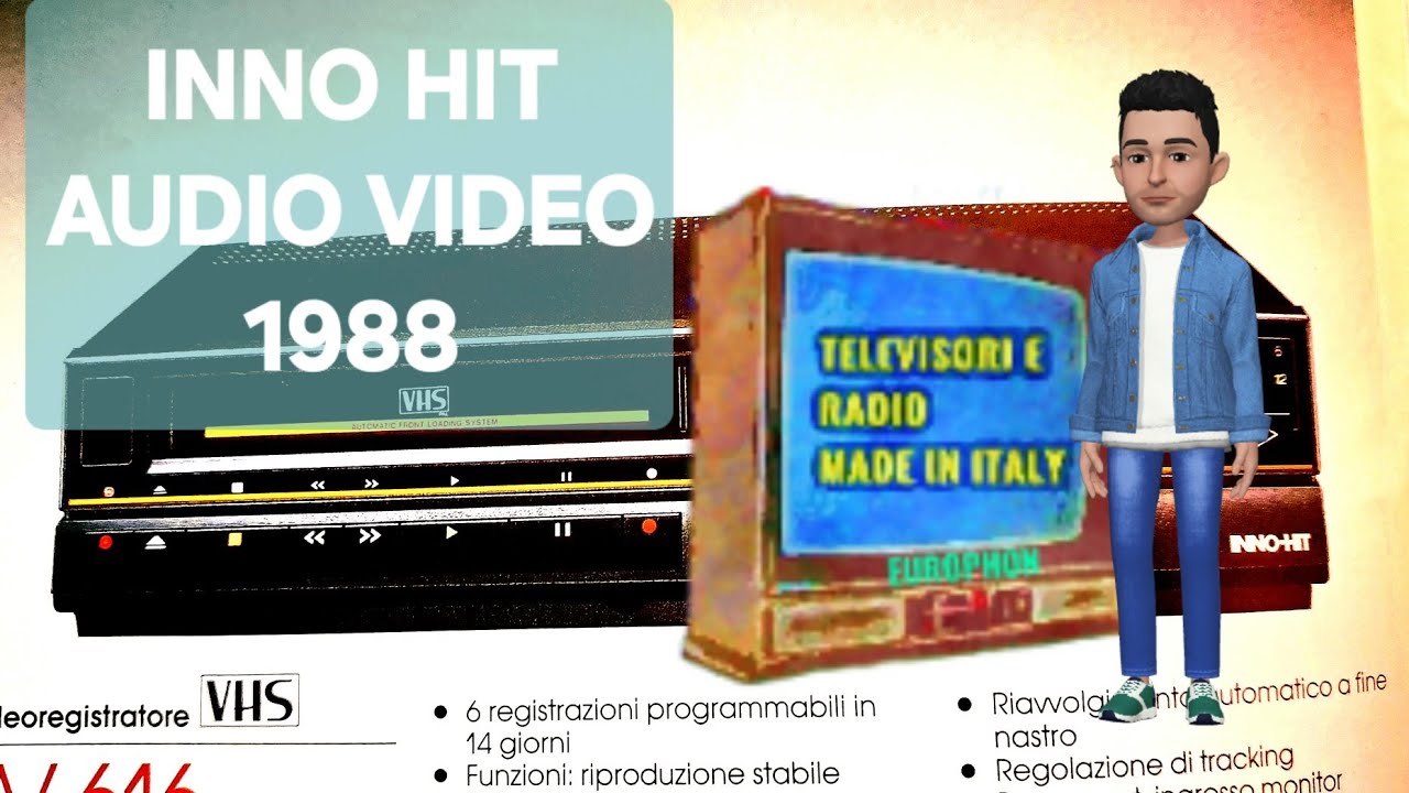 📺🇮🇹𝙄𝙉𝙉𝙊 𝙃𝙄𝙏 audio/video 1988 - tv-video-HiFi-sveglie