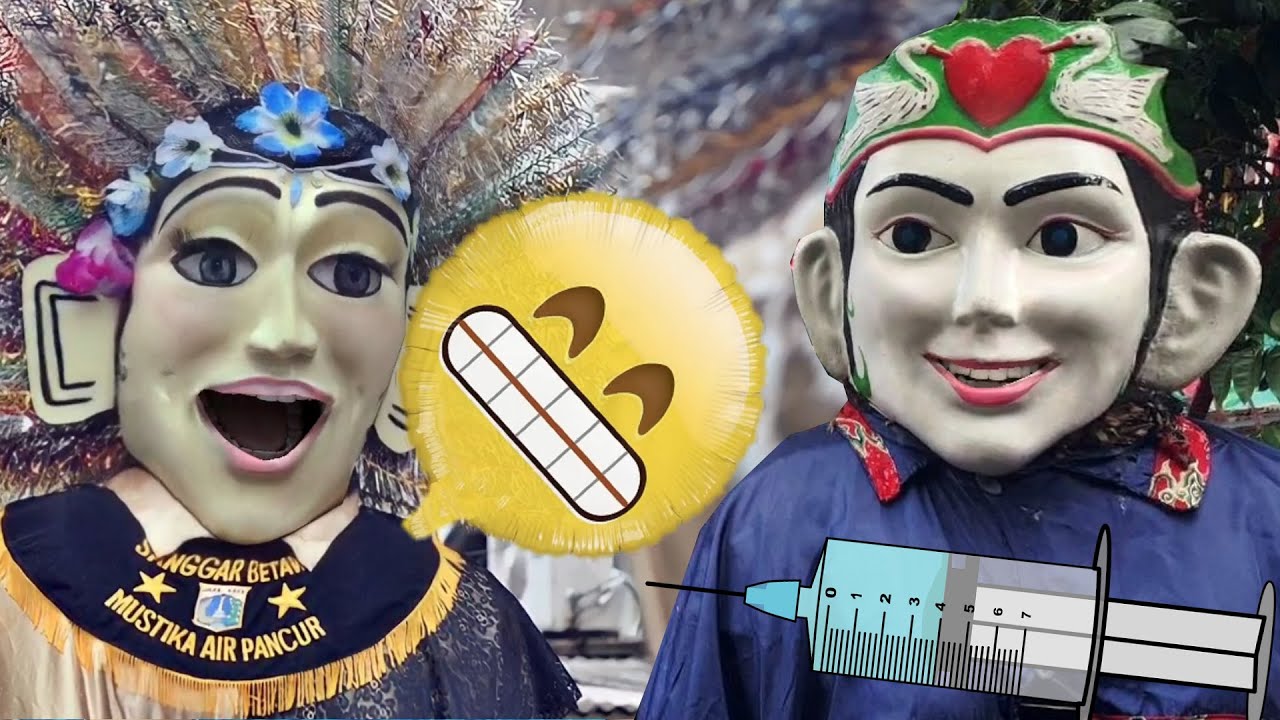 Ondel Ondel DI suntik nangis , lalu di tiupin balon langsung Ketawa , ondel-ondel betawi lucu