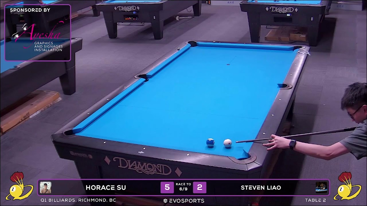 HORACE SU vs STEVEN LIAO - Q1 BILLIARDS - TABLE 2 | EvoSports