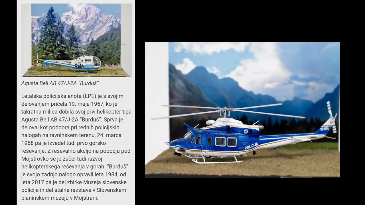 razstava helikopterjev letalske policijske enote v muzeju Park vojaške zgodovine, Pivka, Slovenija