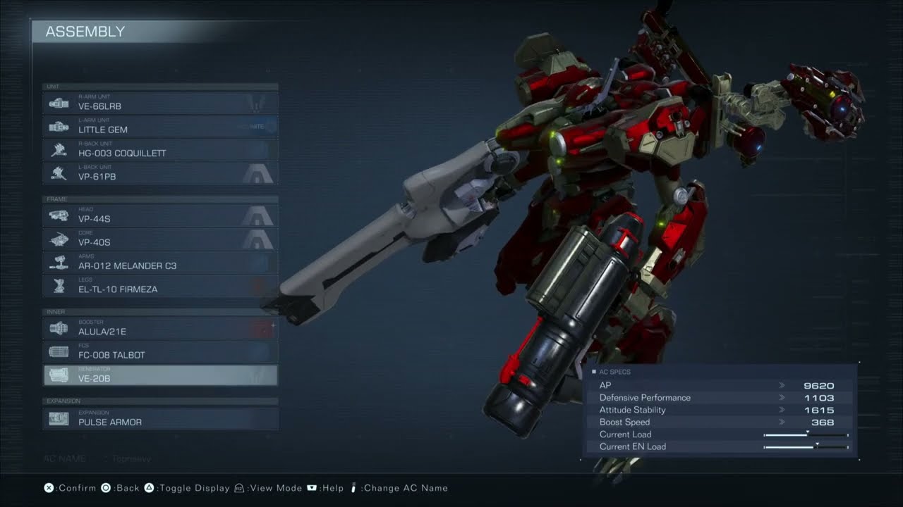 Build Optimizing Little Gem Bazooka - Topheavy - Armored Core 6 Fires of Rubicon