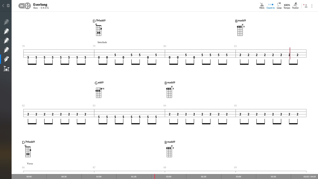 Foo Fighters - Everlong (BASS TAB PLAY ALONG)