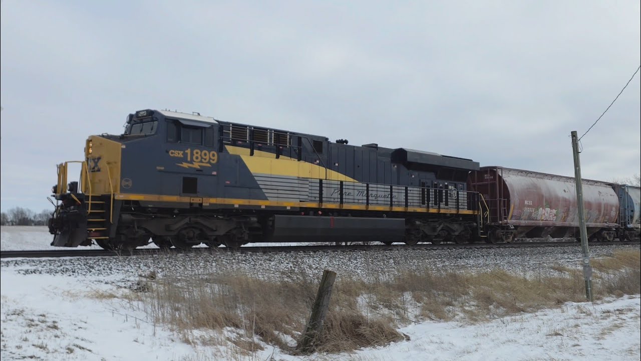 CSX 1899 (Pere Marquette) Leads Manifest/Intermodal North | Kenton, OH - 1/18/26