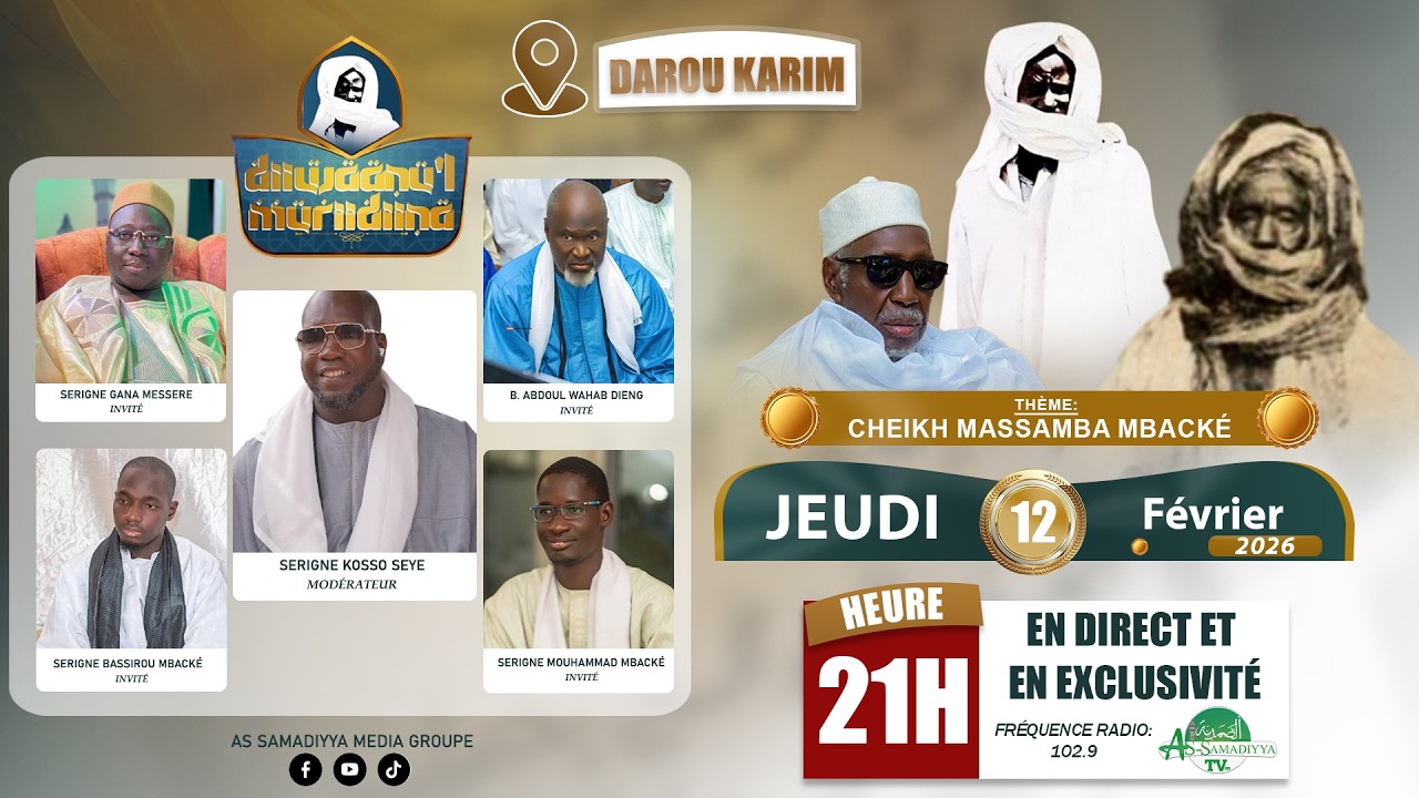 🔴DIRECT Touba - Diwanoul Mouridiina - Thème: Waxtaanee Serigne Massamba Mbacké