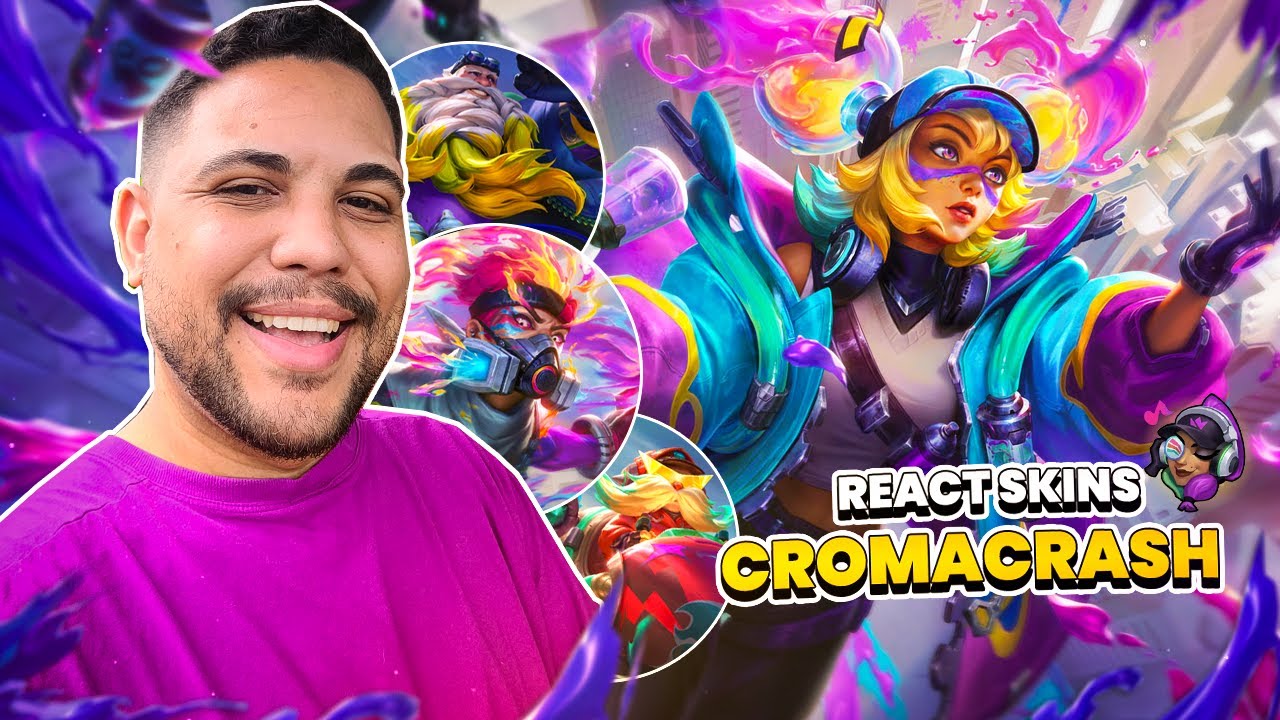 REACT: SKINS CHROMACRASH | WILD RIFT | LEAGUE OF LEGENDS | LOL | JUMARGEM