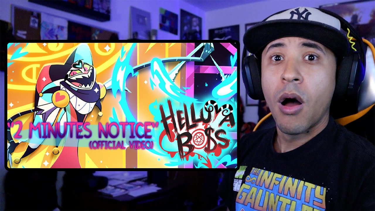 2 MINUTES NOTICE -(OFFICIAL VIDEO) // HELLUVA BOSS | Reaction
