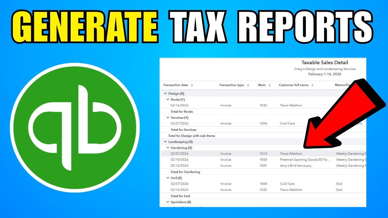 How To Generate Tax Reports In QuickBooks Online (2026) (Complete Guide)