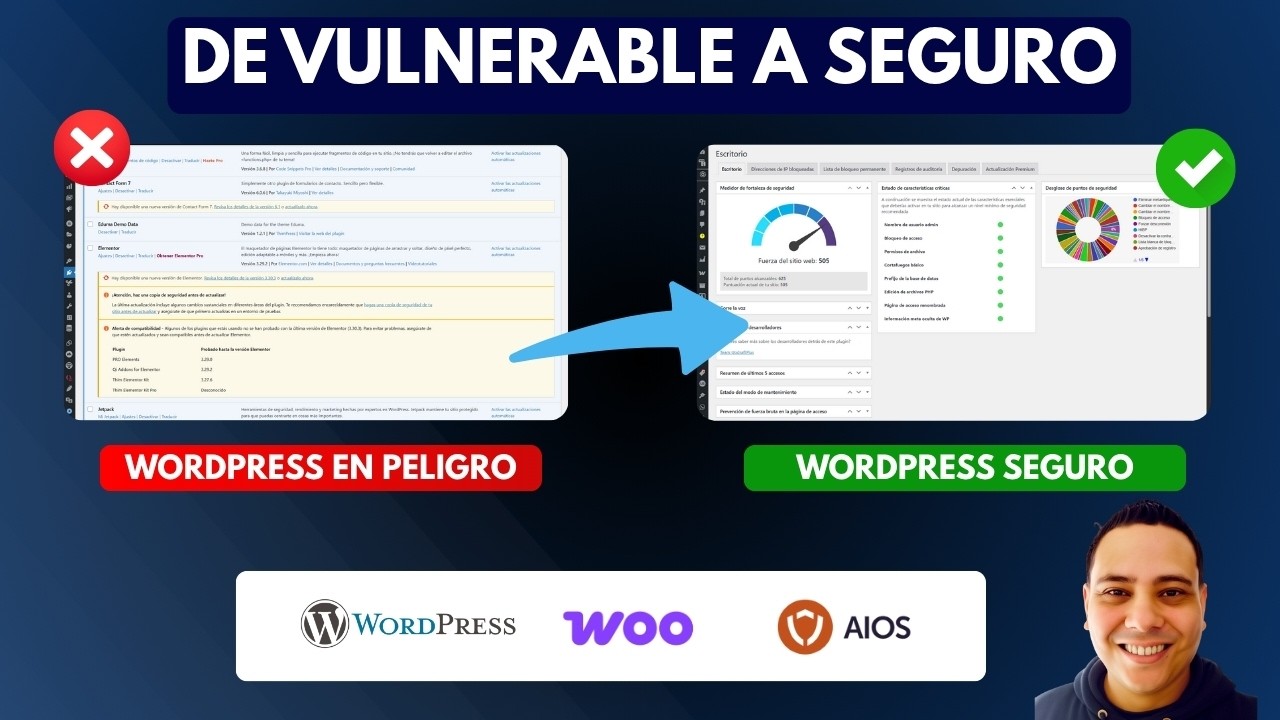 Seguridad para WordPress: C&oacute;mo Proteger tu Sitio Web de Ataques (Paso a Paso 2025) Gratis