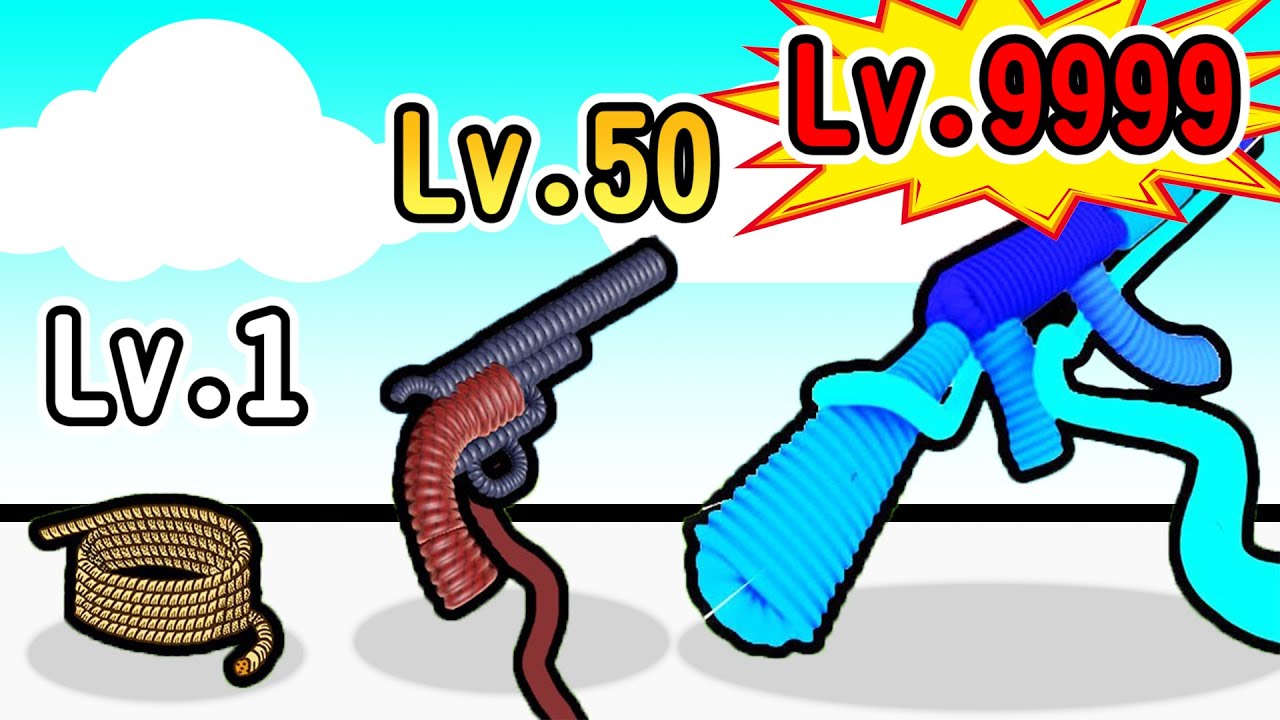 居然用繩子做出了武器！？挑戰編織出一把火箭炮吧！！【Rope Gun Run】