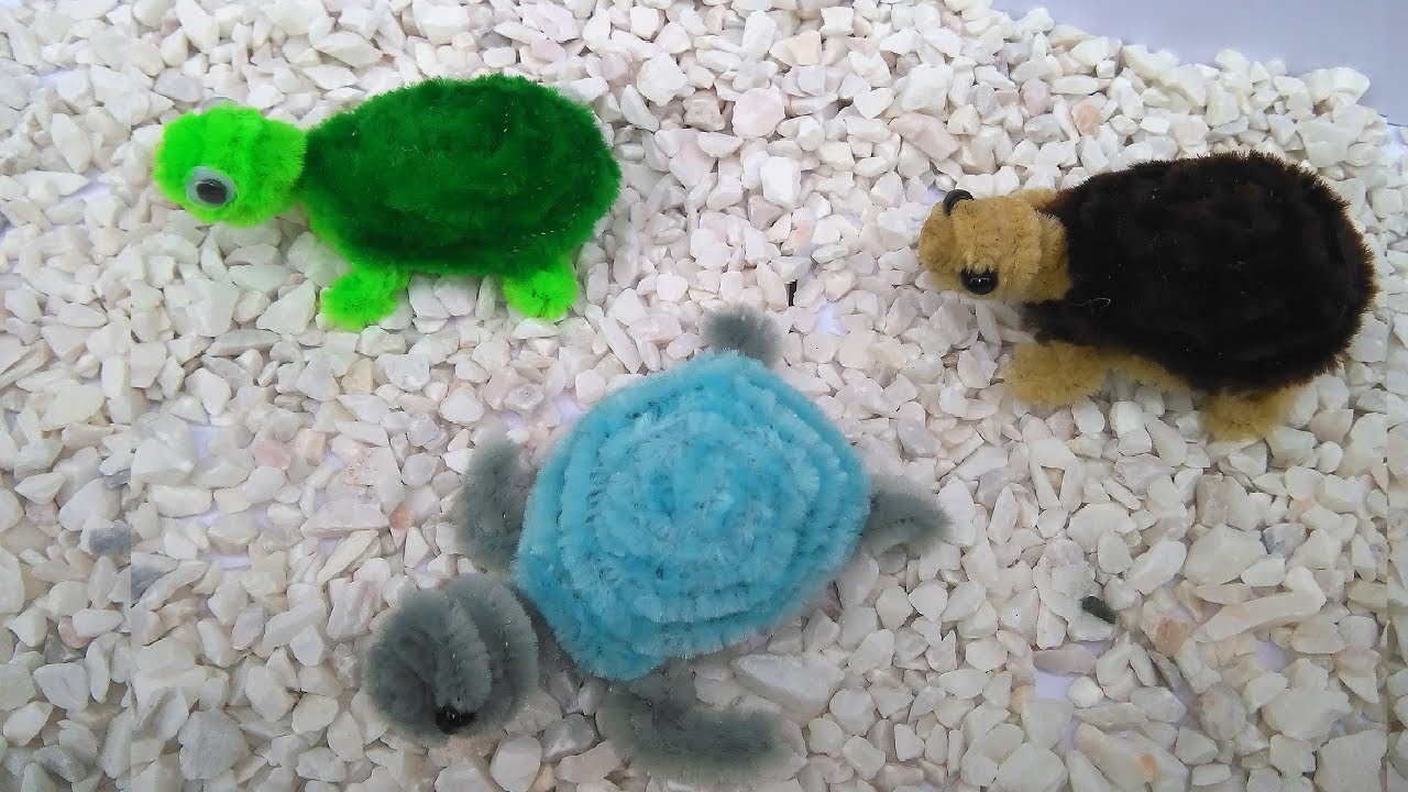 Como hacer una tortuga con limpiapipas/ pipe cleaner turtle