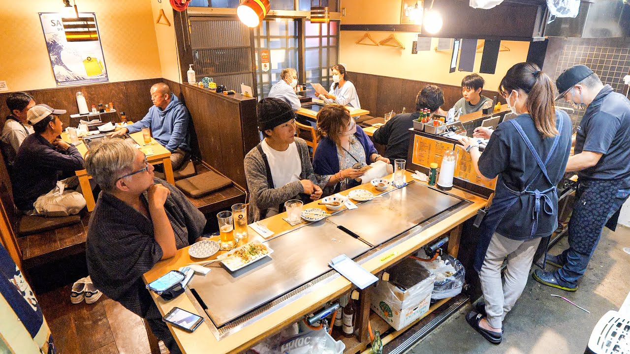 【明石市】焼きそば！鉄板だし巻き玉子！常連で賑わうお好み焼き食堂の腹ぺこ絶品グルメ｜Okonomiyaki：Japan Street Food