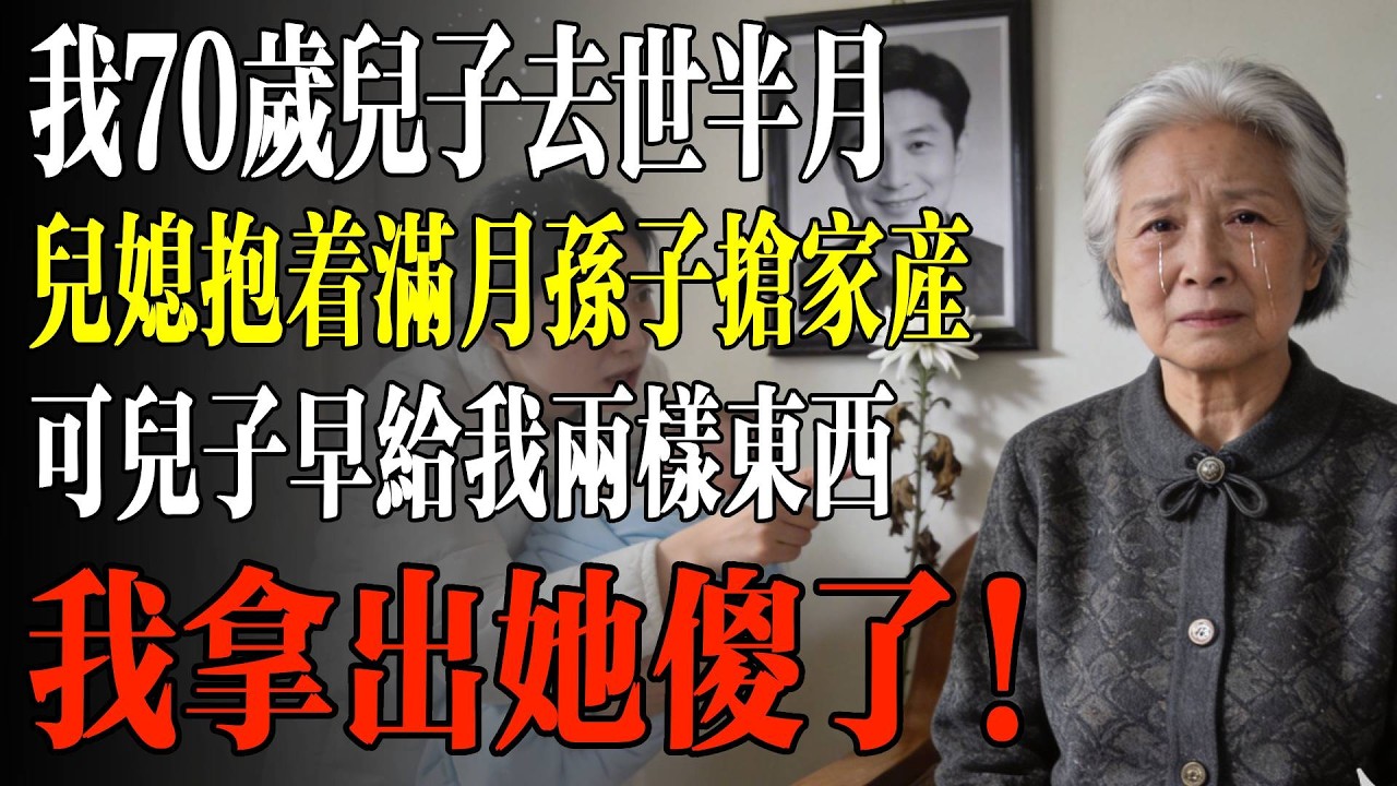 我70歲兒子去世半月，兒媳抱着滿月孫子搶家產，可兒子早給我兩樣東西，我拿出她傻了！#幸福 #人生 #故事 #老年 #退休後 #情感 #人生感悟 #養生 #哲理 #老年生活