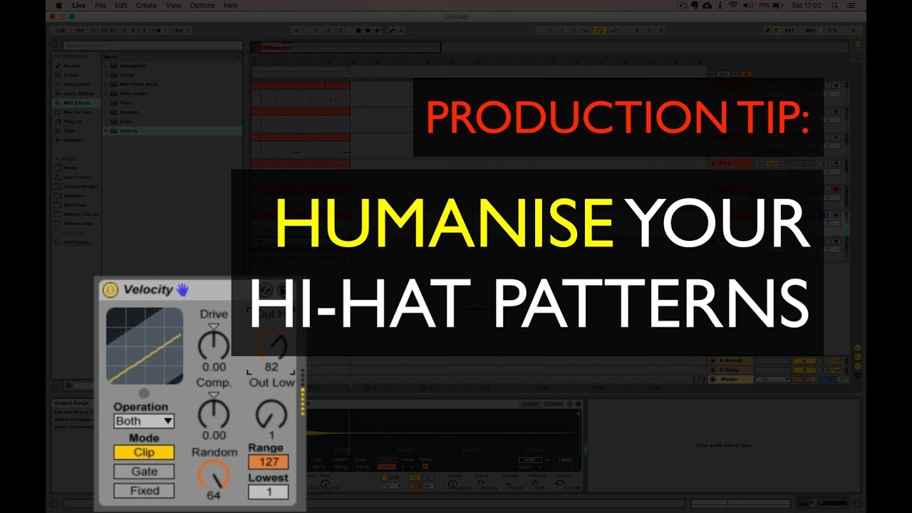 Ableton Live - Quick Tip - Humanised Hi Hats