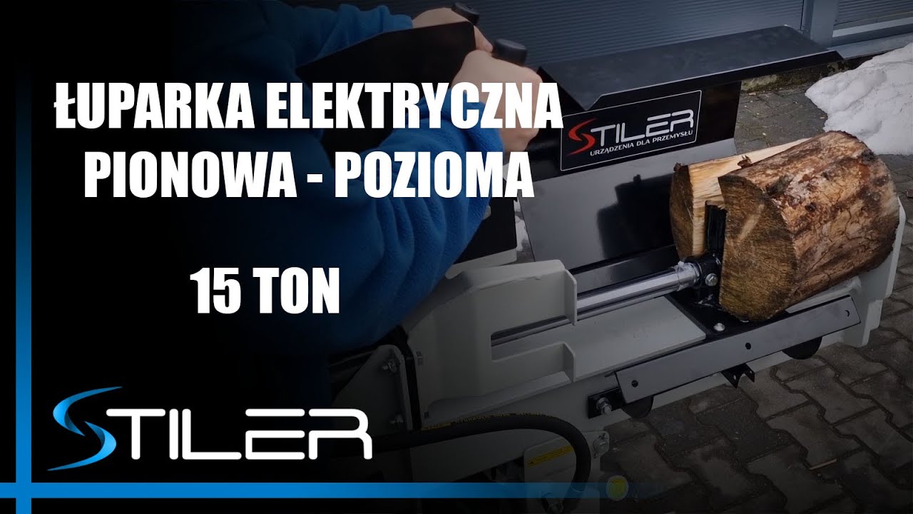 ŁUPARKA ELEKTRYCZNA STILER 15 TON PION - POZIOM, 2 PRĘDKOŚCI ŁUPANIA