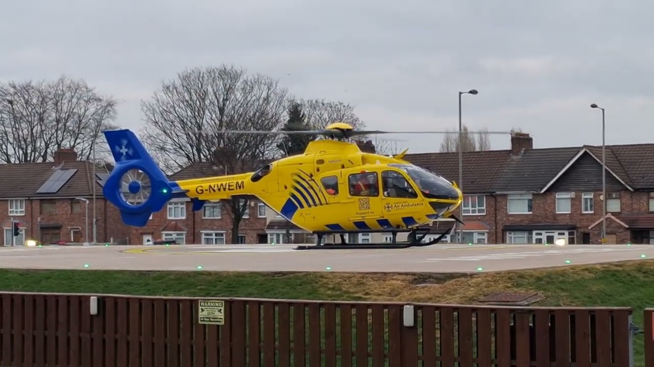Three Air Ambulances at Aintree Hospital Liverpool on 29th January 2026.