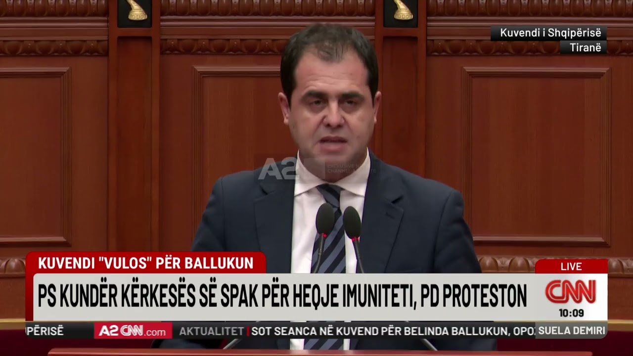 PD lexon raportin për Ballukun: Pro heqjes së imunitetit. Rrethon Parlamentin!