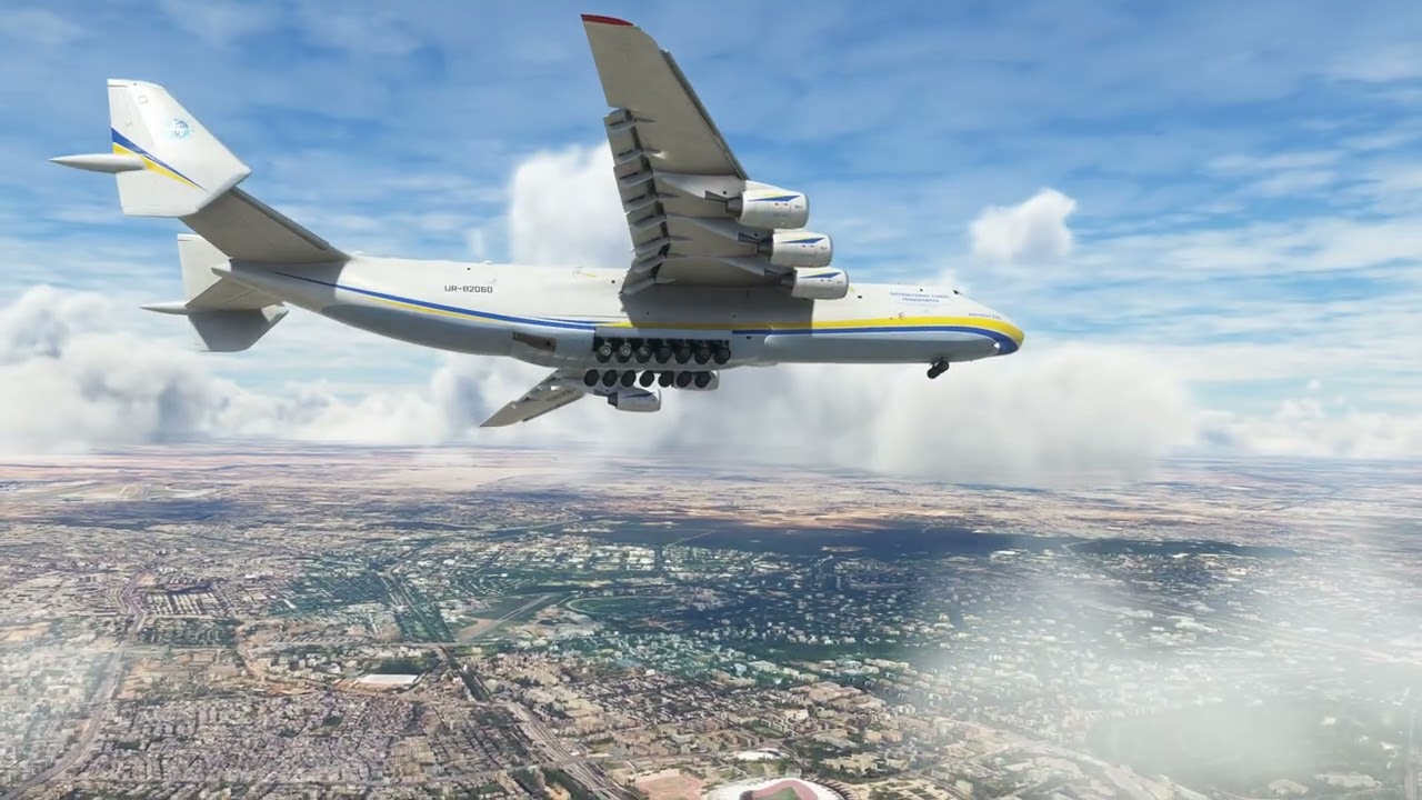Antonov AN-225 Mriya - from UUEE to VIDP airport