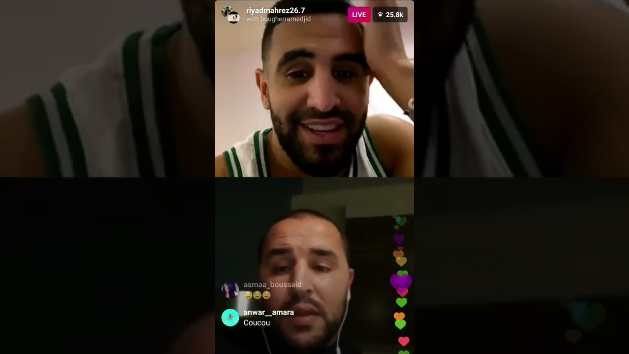 Live Instagram de Riyad mahrez et Madjid Bougherra et ils ont parlé des moments incroyables