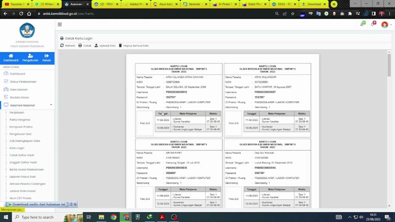 Cara Upload Foto Pada Cetak Kartu Peserta