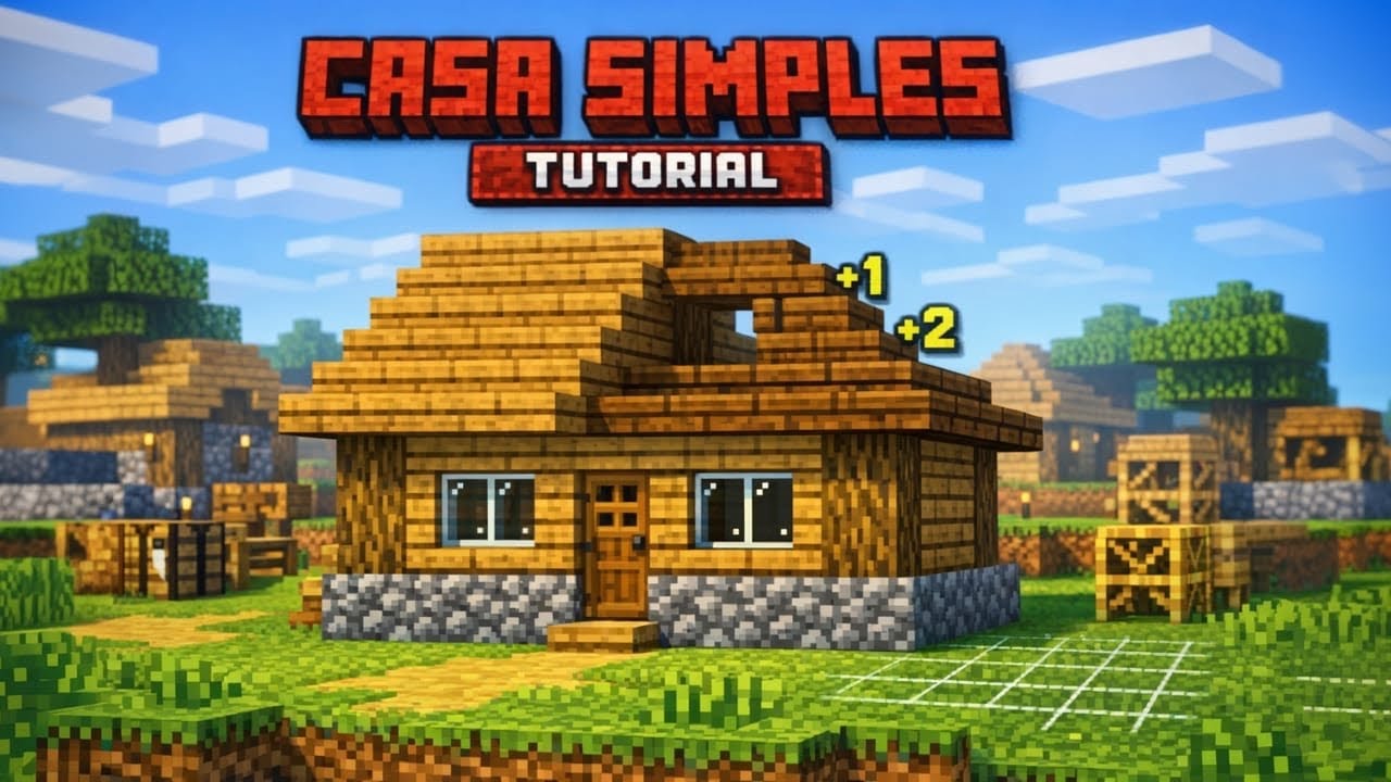COMO FAZER CASA SIMPLES - MINECRAFT TUTORIAL 