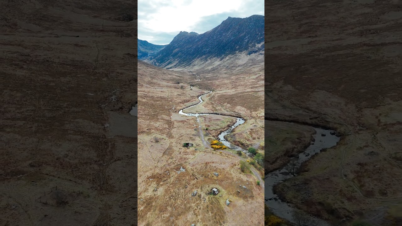 Epic drone one shot. Glen Sannox. Isle of Arran, Scotland