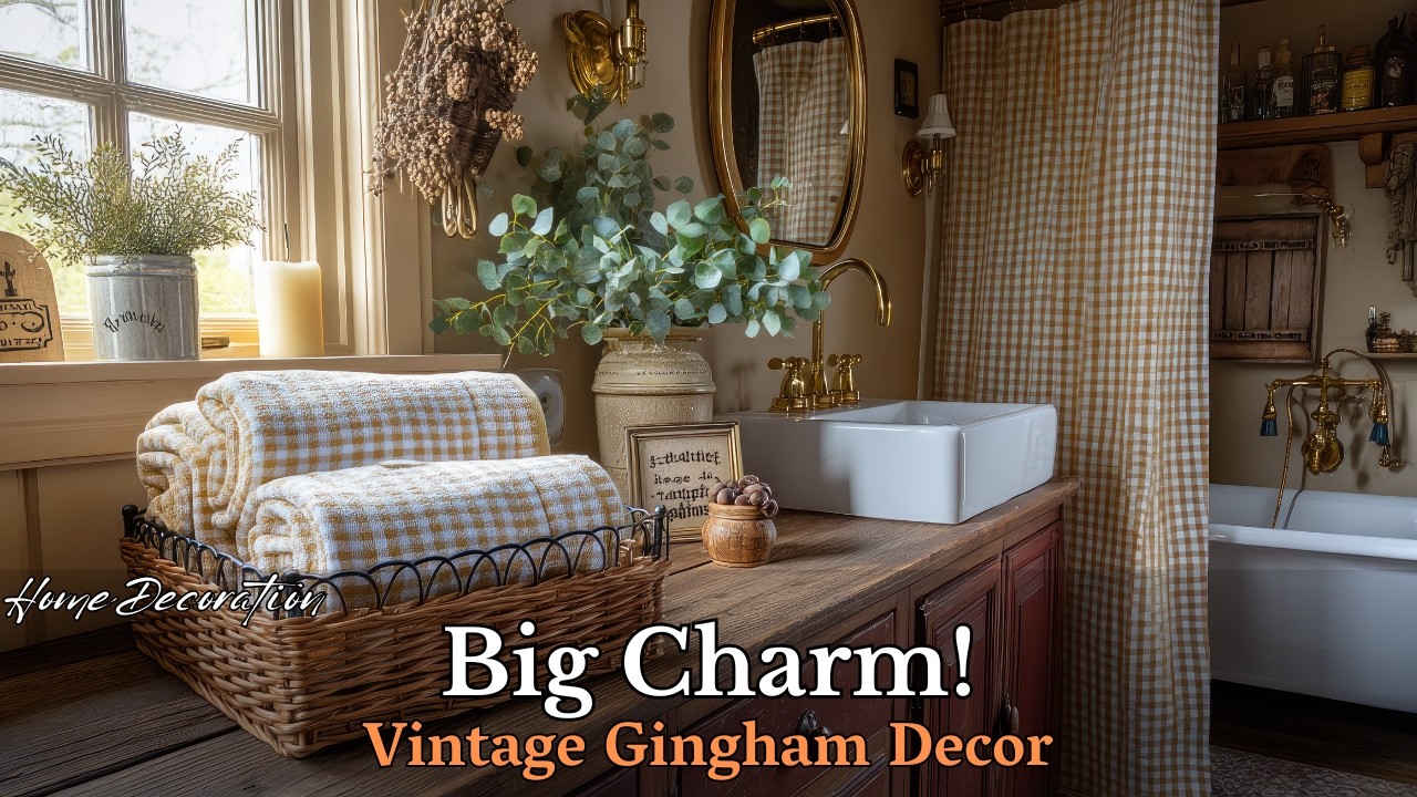 🏠 Small Home, Big Charm! Vintage Gingham Decor &ndash; Shabby Chic Ideas for Every Corner!