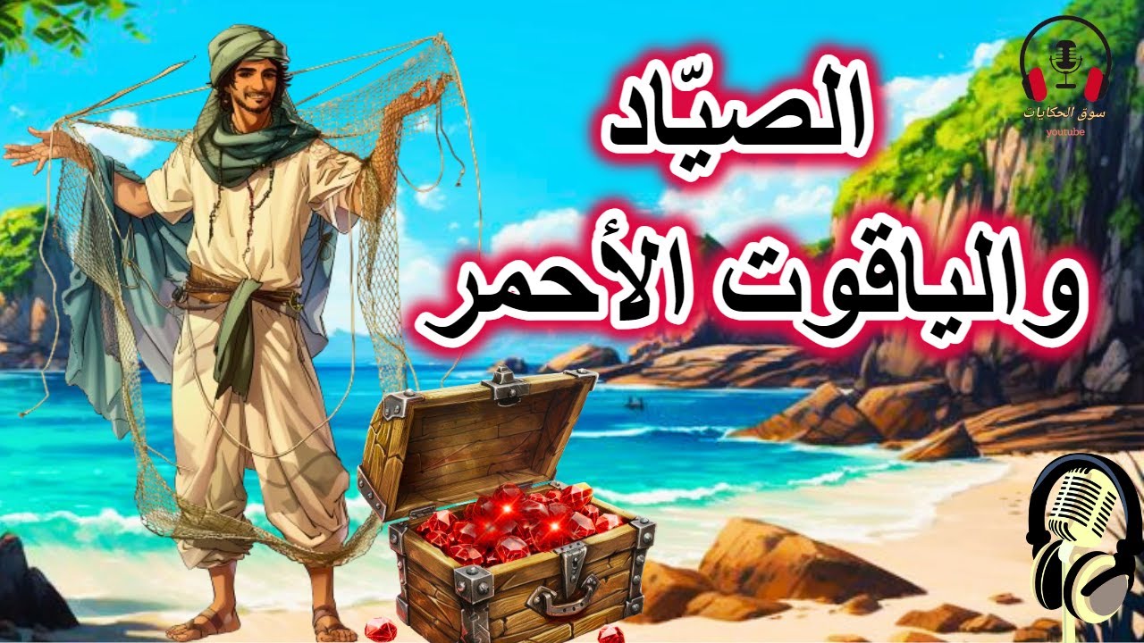 قصة الصياد والياقوت الأحمر، من القصص الخيالية المشوقة قبل النوم، ضع السماعات واستمع، سوق الحكايات