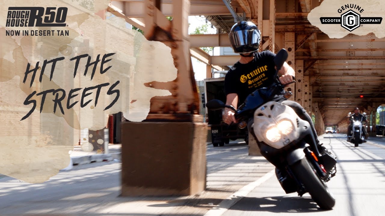 RoughHouse 50 Desert Tan &ndash; Adventure-Ready 50cc Scooter | Genuine Scooters