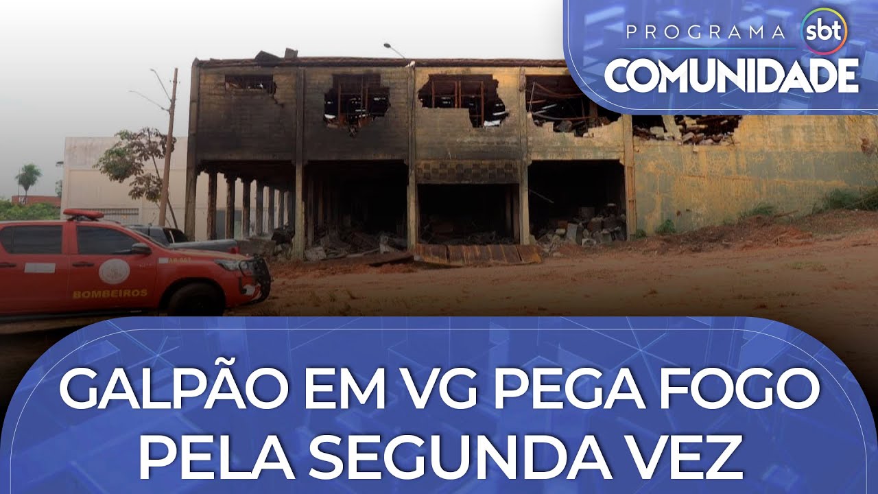 Galpão em VG pega fogo pela segunda vez