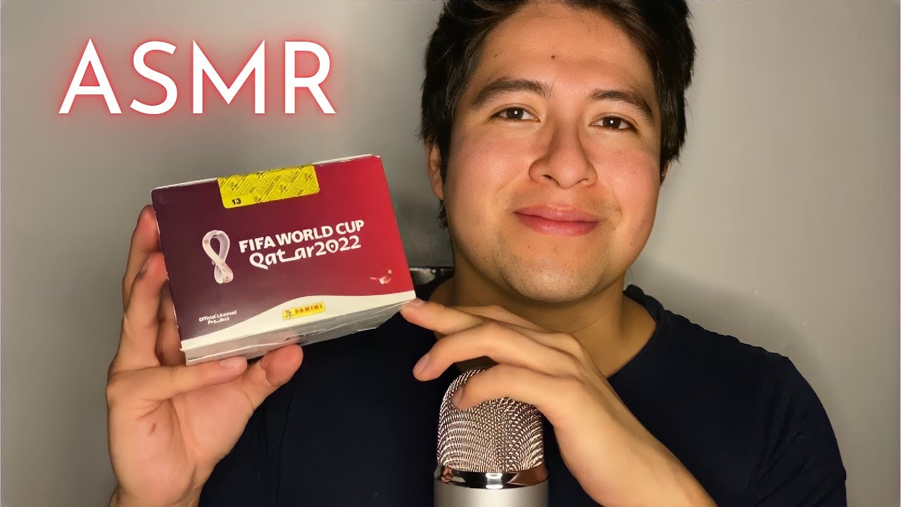asmr abriendo caja de sobres del mundial Qatar 2022 - Álbum Panini⚽️ (PARTE 1)