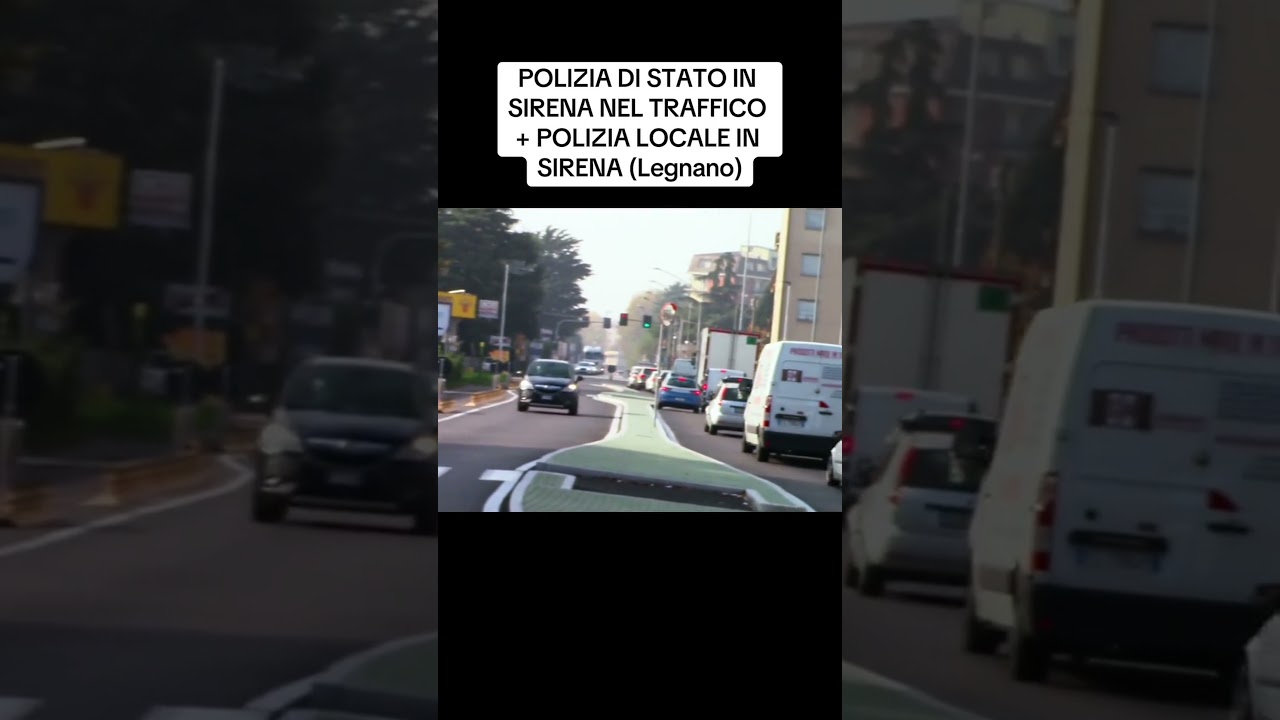 Emergency sirens cutting through traffic #polizia #poliziadistato #sirena