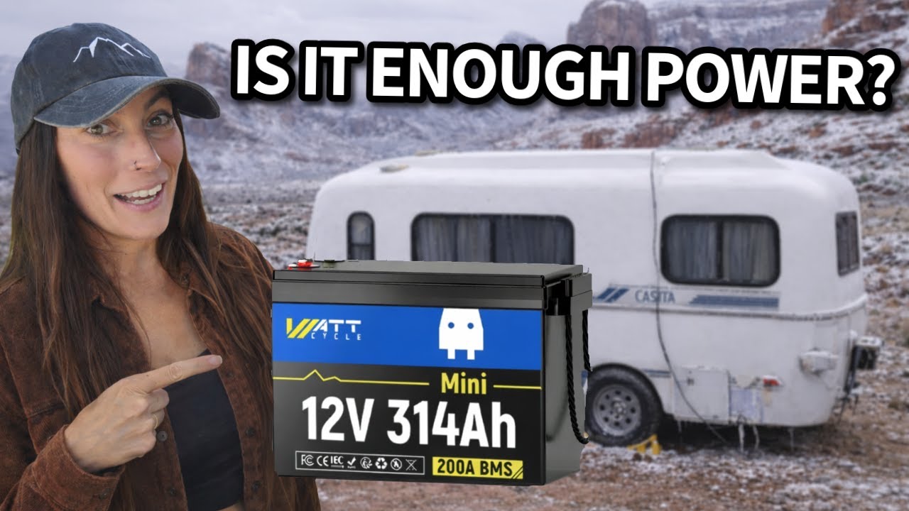 Миниатюрный аккумулятор WattCycle 12 В 314 Ач с Bluetooth питает мой маленький кемпер.