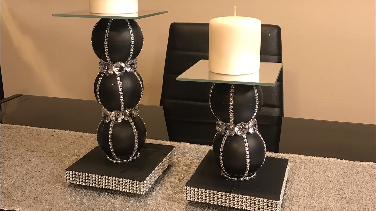 DIY Candle Holders #dollartree #diys  #candleholders #budgetfriendly #diningroomdecor