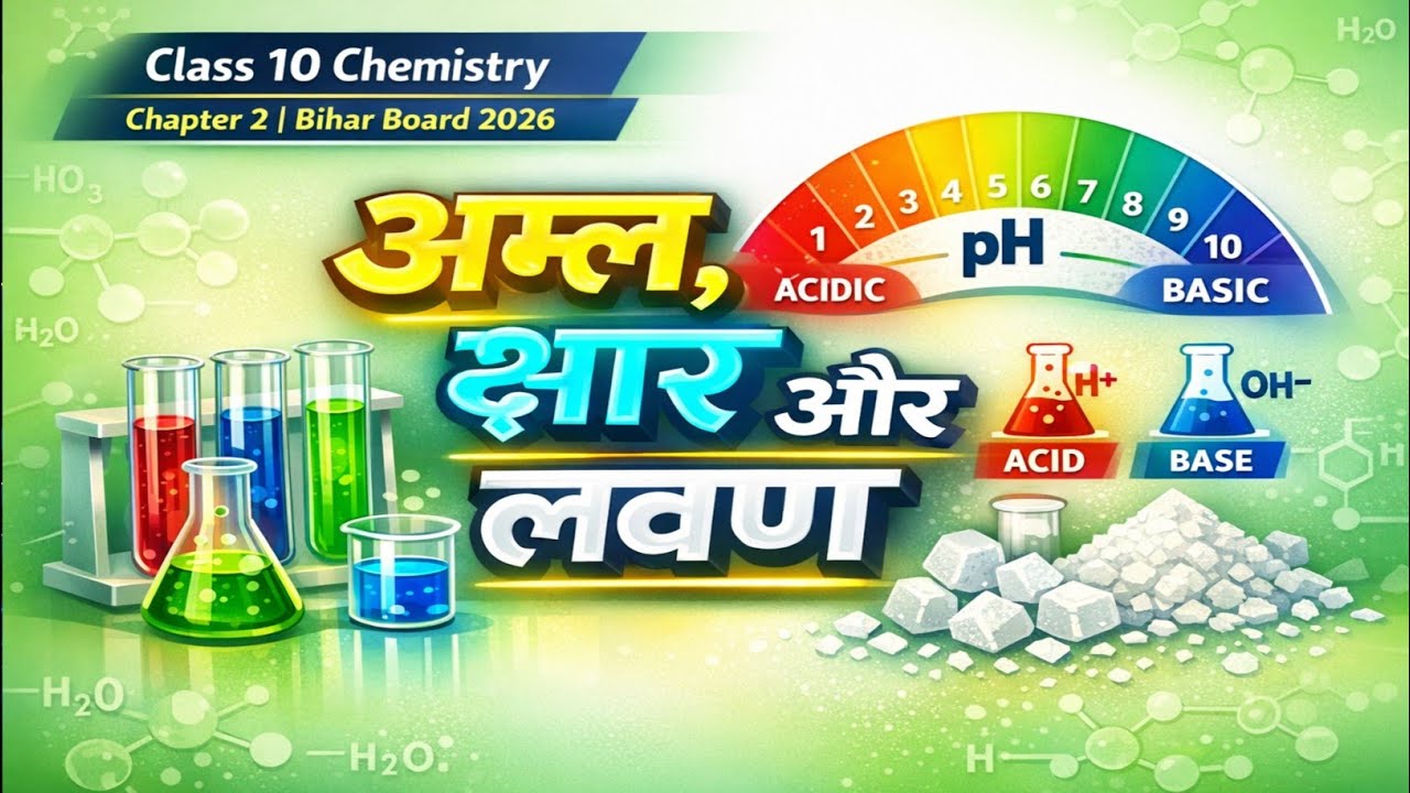 Class 10 Chemistry Chapter 2 | अम्ल, क्षार और लवण | Bihar Board 2026 Exam 🔥#live #BiharBoardClass10